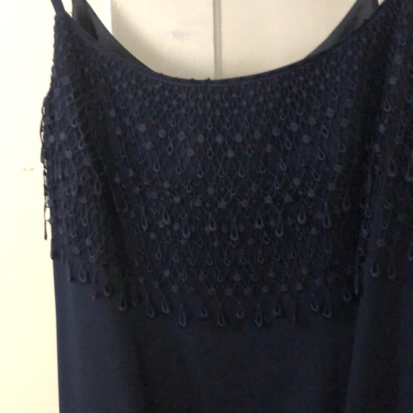 2 Piece Navy Gown w Matching Jacket - Picture 4 of 4